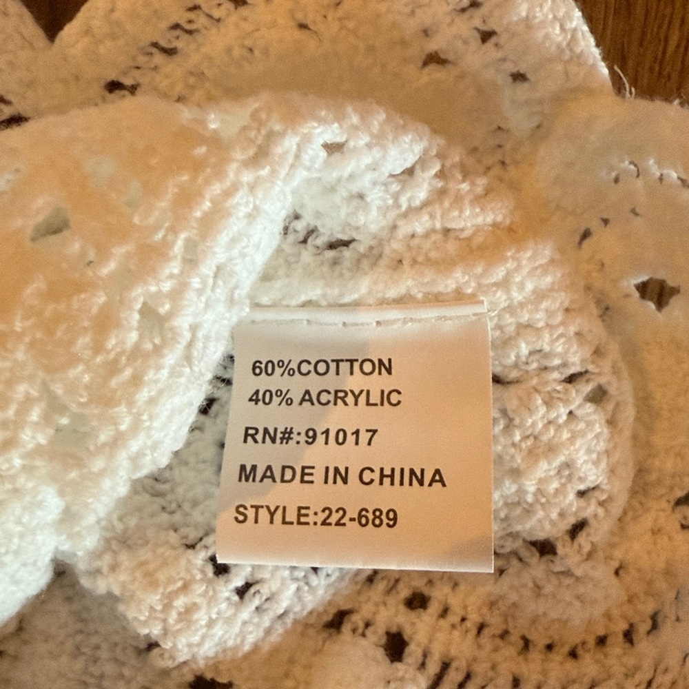 Solitaire Ivory Crochet Pattern sweater - Picture 5 of 10